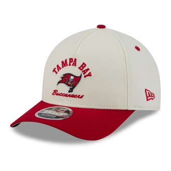 Men's New Era Cream/Red Tampa Bay Buccaneers Arch 9FORTY A-Frame M-Crown Adjustable Hat