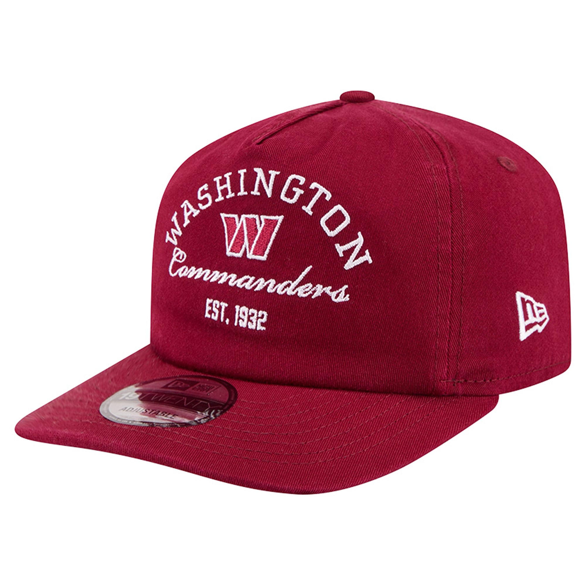 Men's New Era Burgundy Washington Commanders Stacked 19TWENTY Adjustable Hat