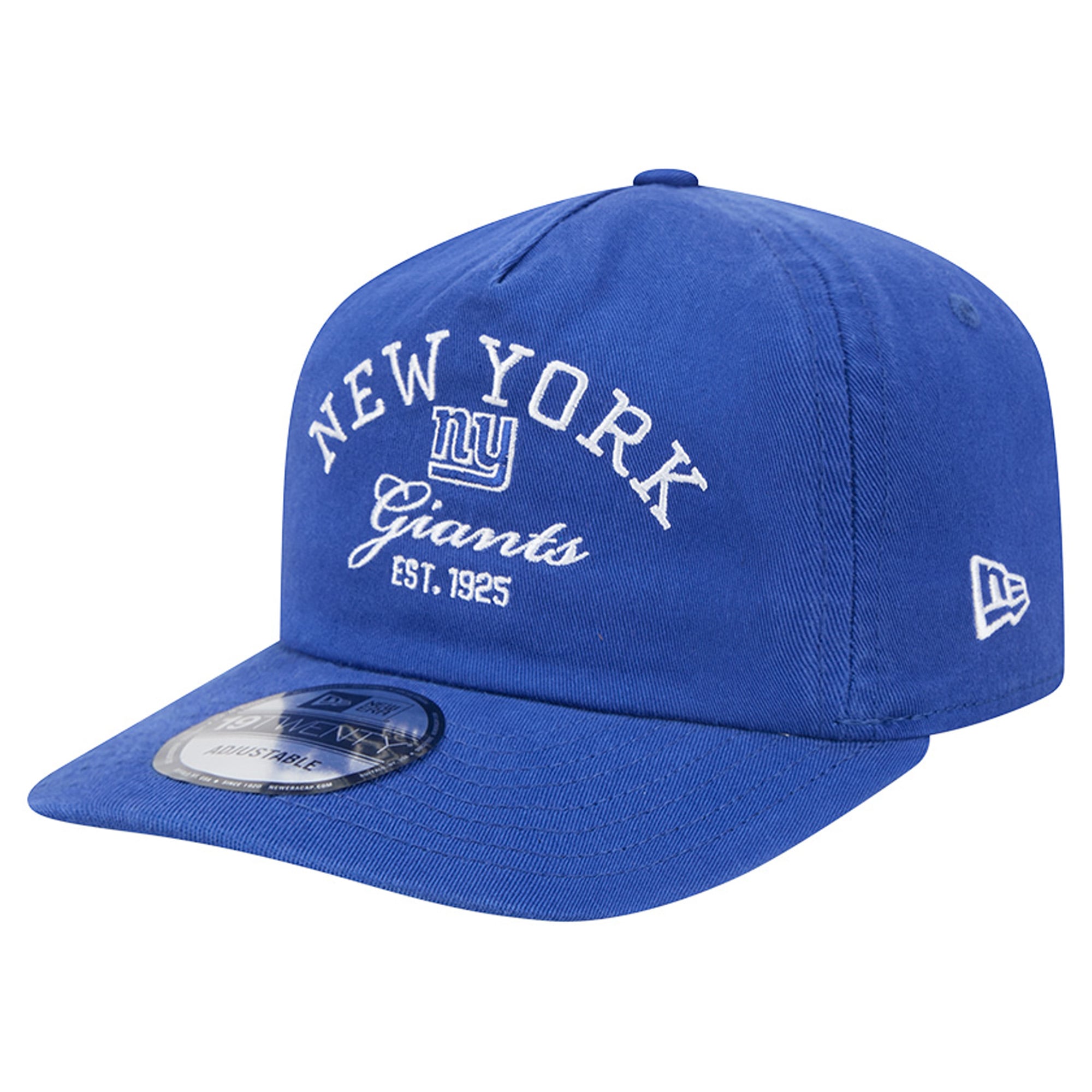 Men's New Era Royal New York Giants Stacked 19TWENTY Adjustable Hat