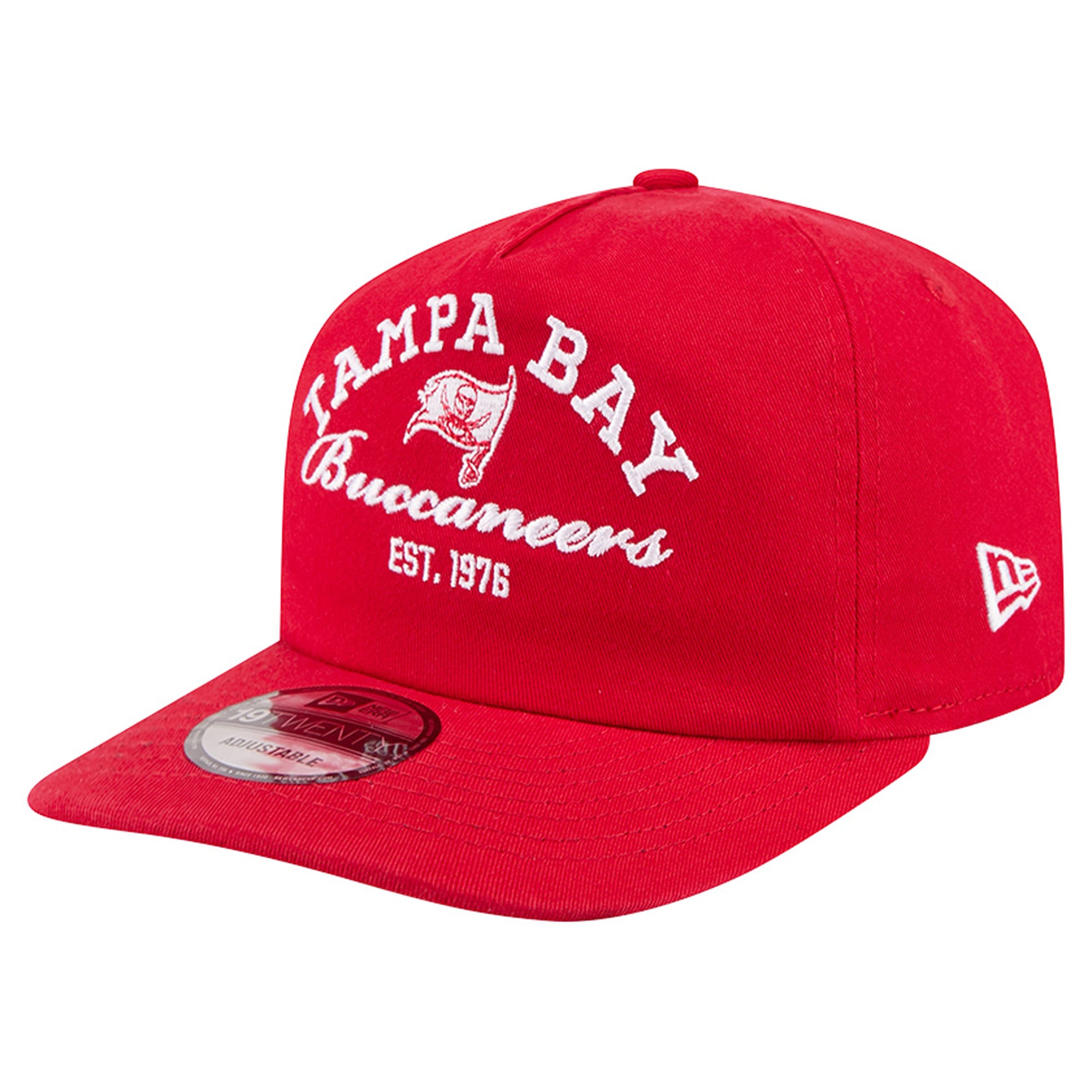 Men's New Era Red Tampa Bay Buccaneers Stacked 19TWENTY Adjustable Hat