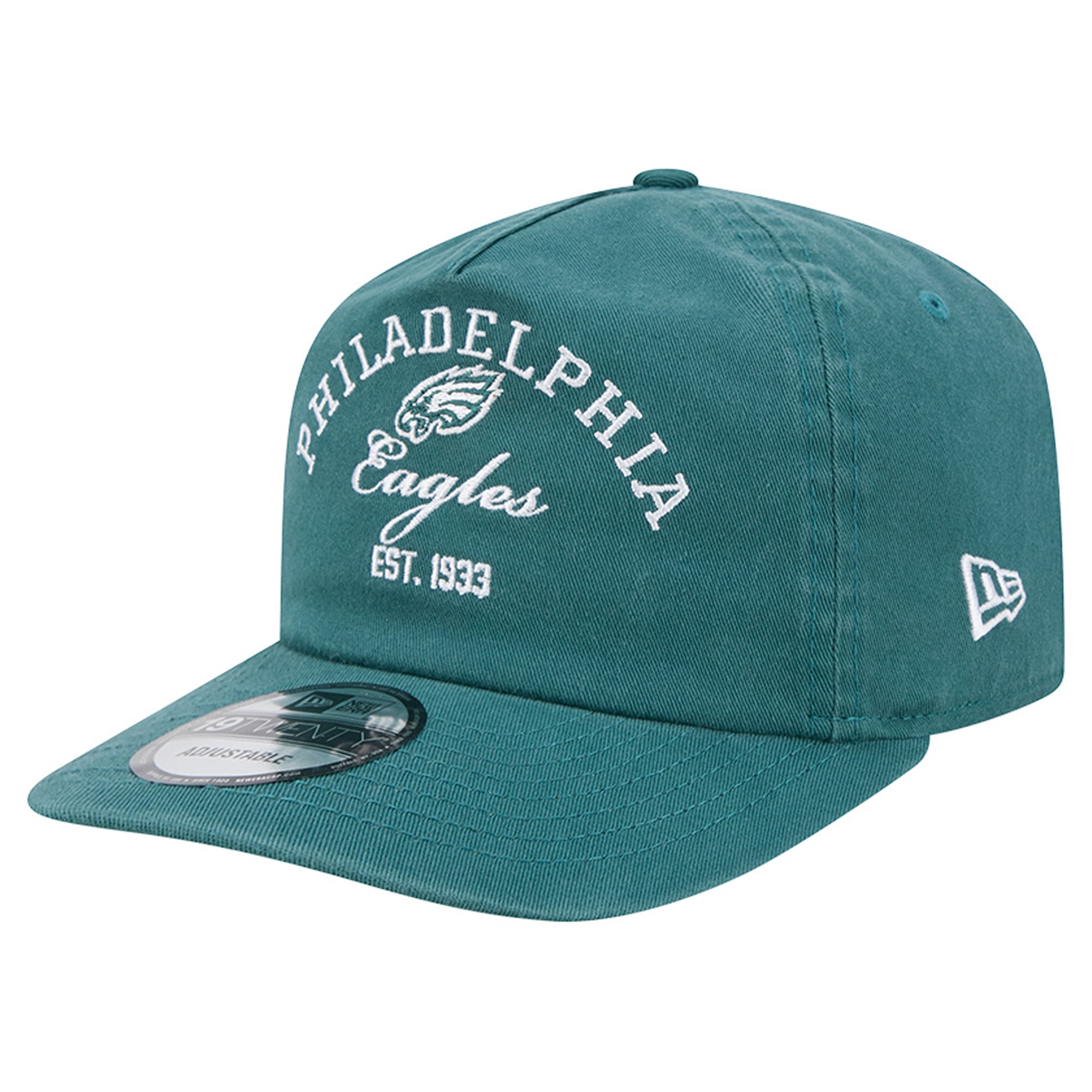 Men's New Era Midnight Green Philadelphia Eagles Stacked 19TWENTY Adjustable Hat