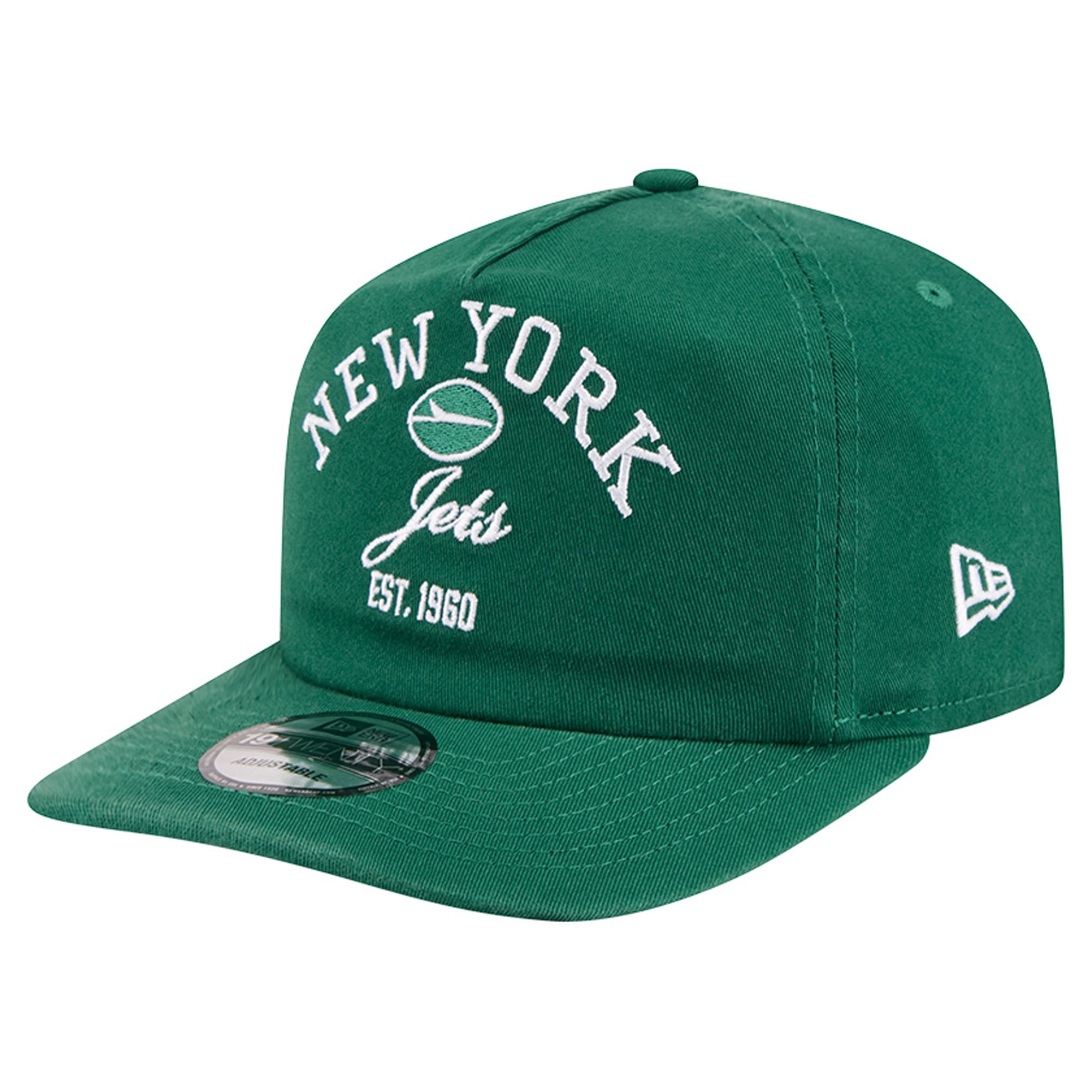 Men's New Era Green New York Jets Stacked 19TWENTY Adjustable Hat