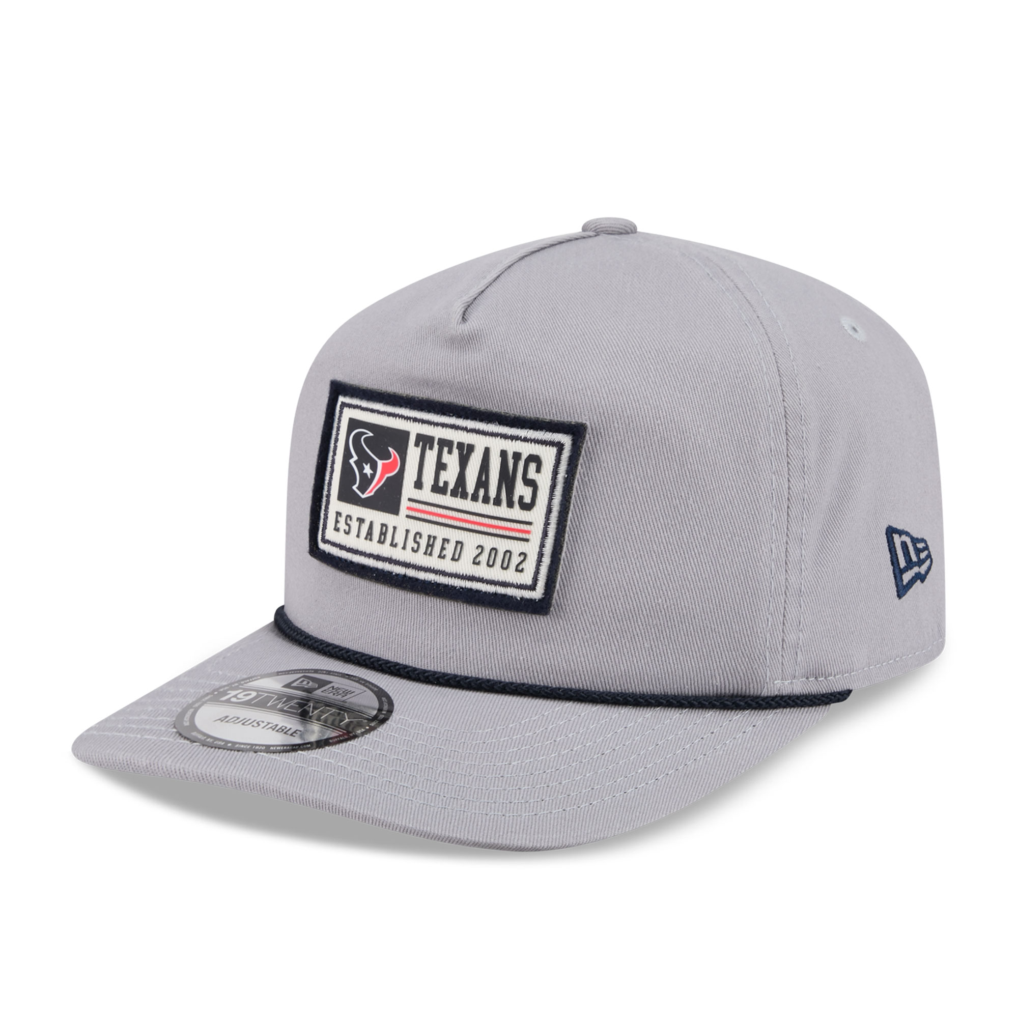Men's New Era Gray Houston Texans Patch 19TWENTY Adjustable Hat