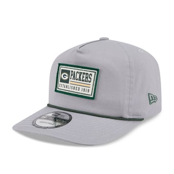 Men's New Era Gray Green Bay Packers Patch 19TWENTY Adjustable Hat