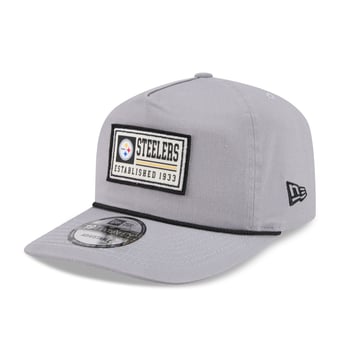 Men's New Era Gray Pittsburgh Steelers Patch 19TWENTY Adjustable Hat