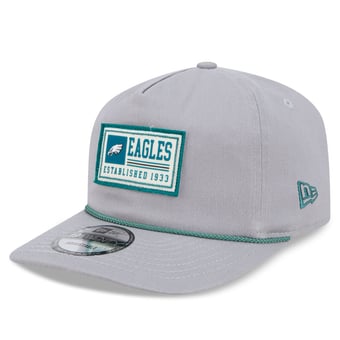 Men's New Era Gray Philadelphia Eagles Patch 19TWENTY Adjustable Hat