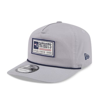Men's New Era Gray New England Patriots Patch 19TWENTY Adjustable Hat
