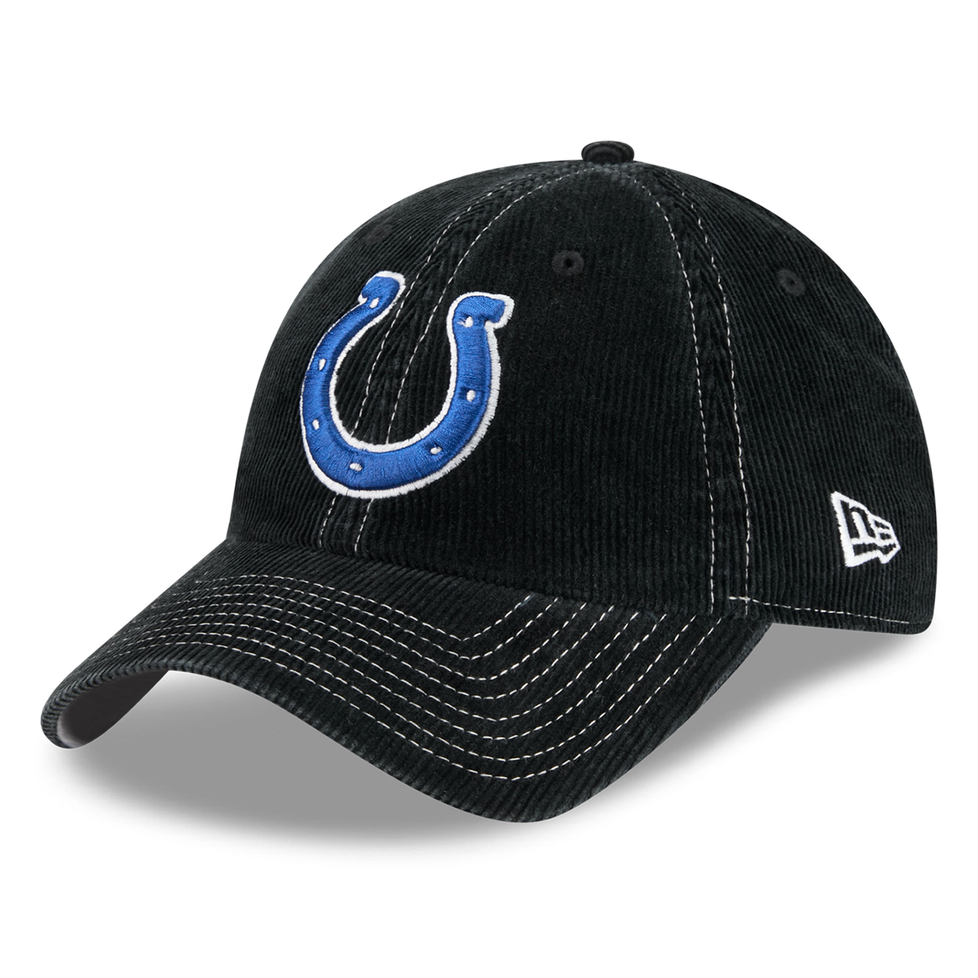 Men's New Era Black Indianapolis Colts Corduroy Casual Classic Adjustable Hat