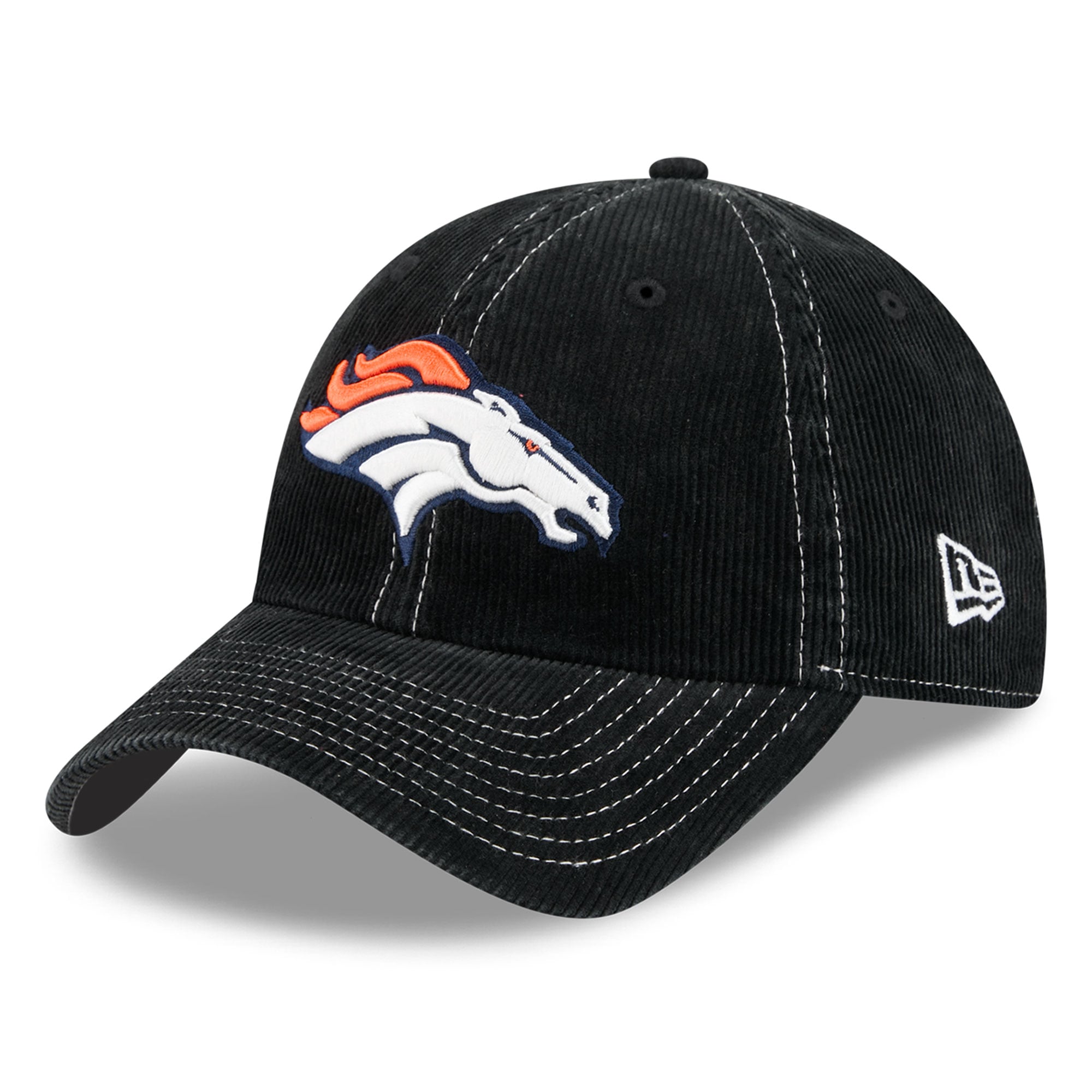 Men's New Era Black Denver Broncos Corduroy Casual Classic Adjustable Hat