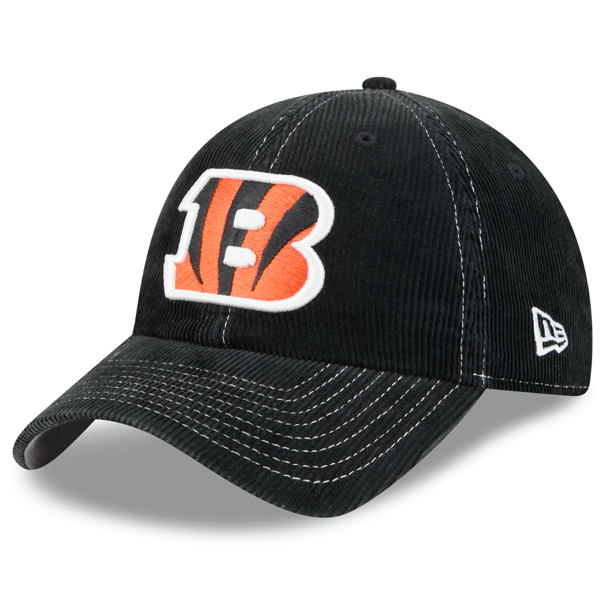Men's New Era Black Cincinnati Bengals  Corduroy Casual Classic Adjustable Hat
