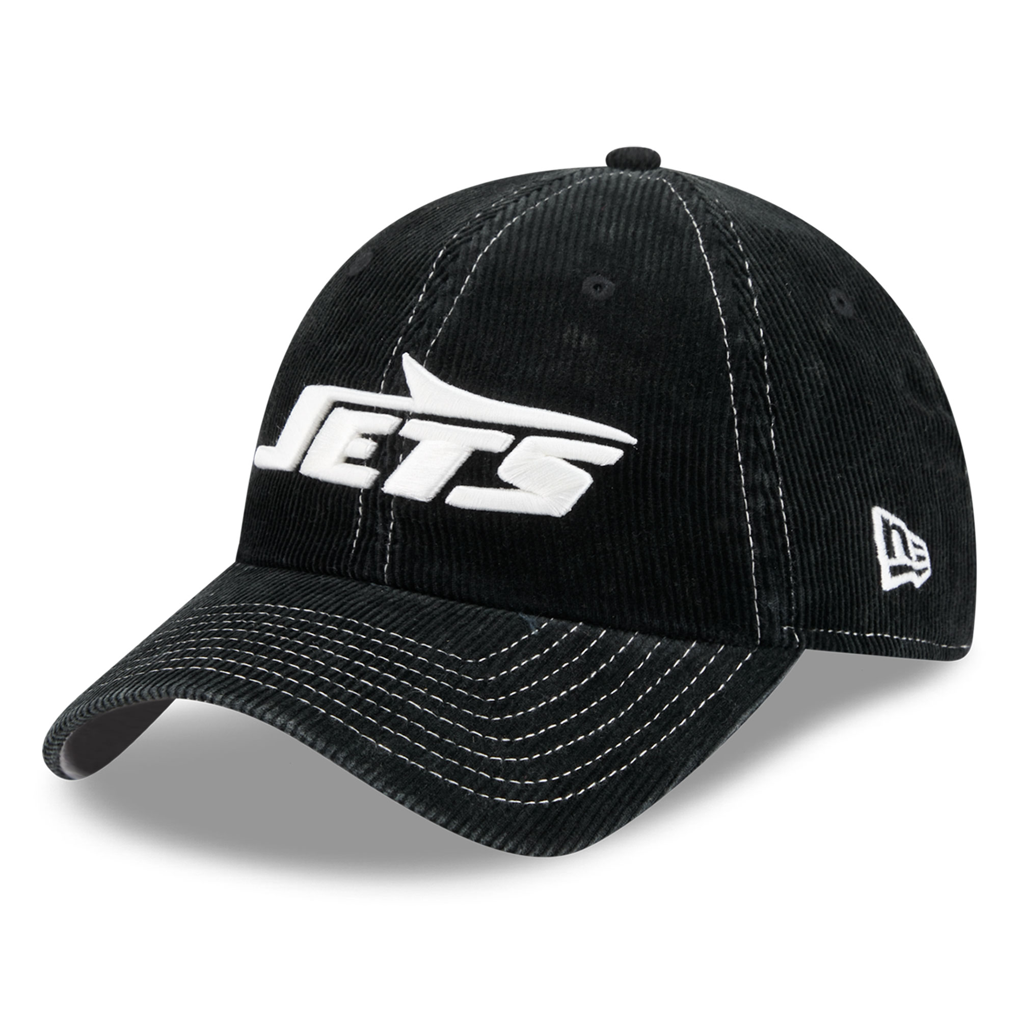 Men's New Era Black New York Jets Corduroy Casual Classic Adjustable Hat
