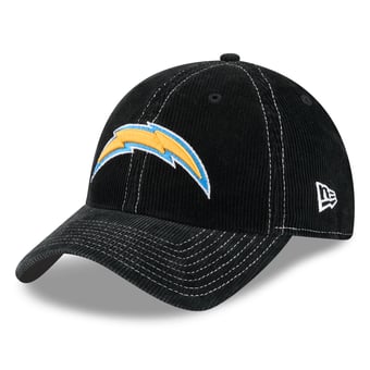 Men's New Era Black Los Angeles Chargers Corduroy Casual Classic Adjustable Hat
