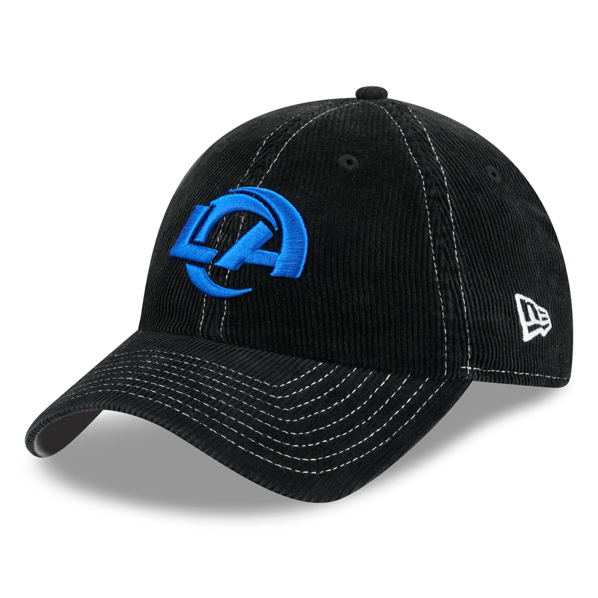 Men's New Era Black Los Angeles Rams Corduroy Casual Classic Adjustable Hat