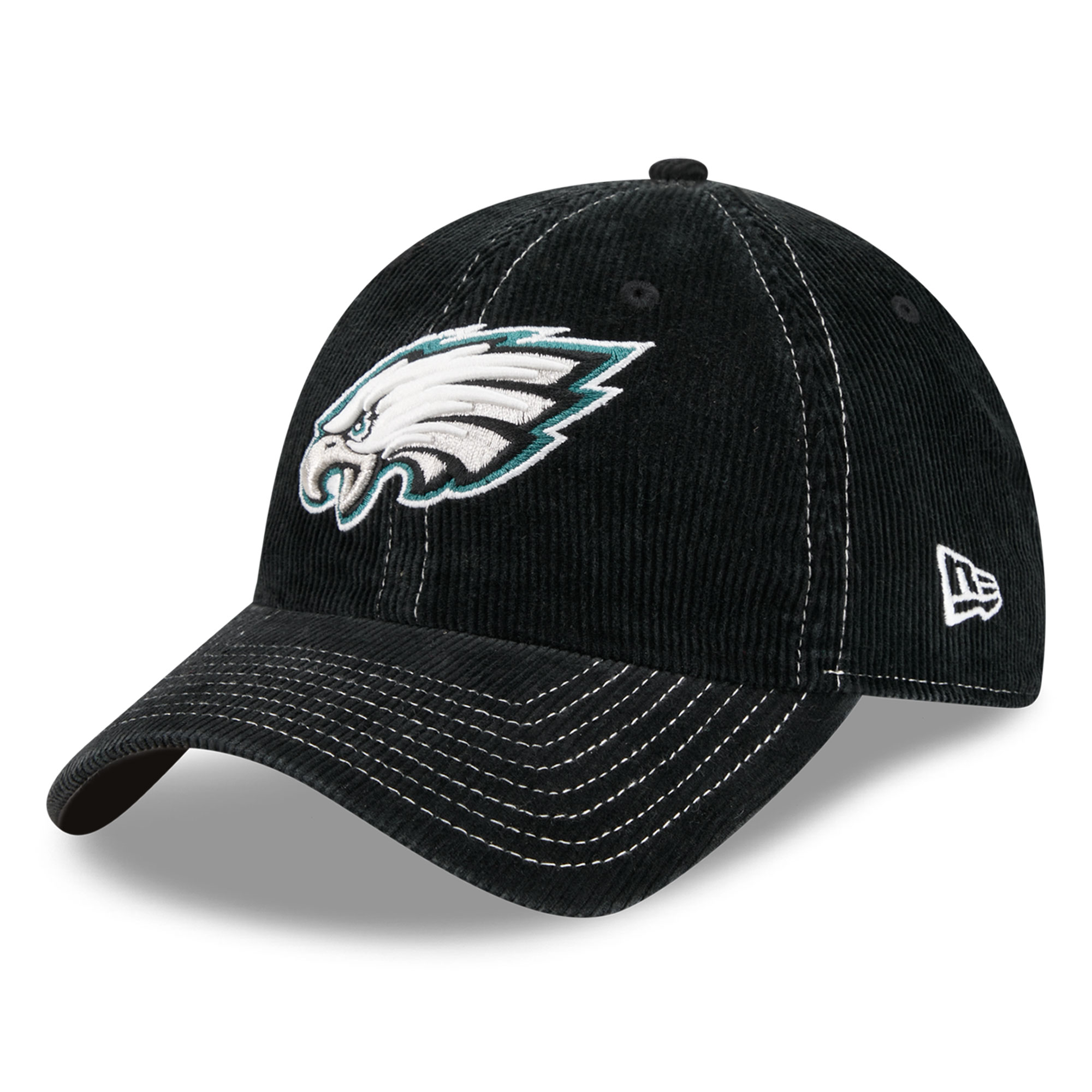 Men's New Era Black Philadelphia Eagles Corduroy Casual Classic Adjustable Hat