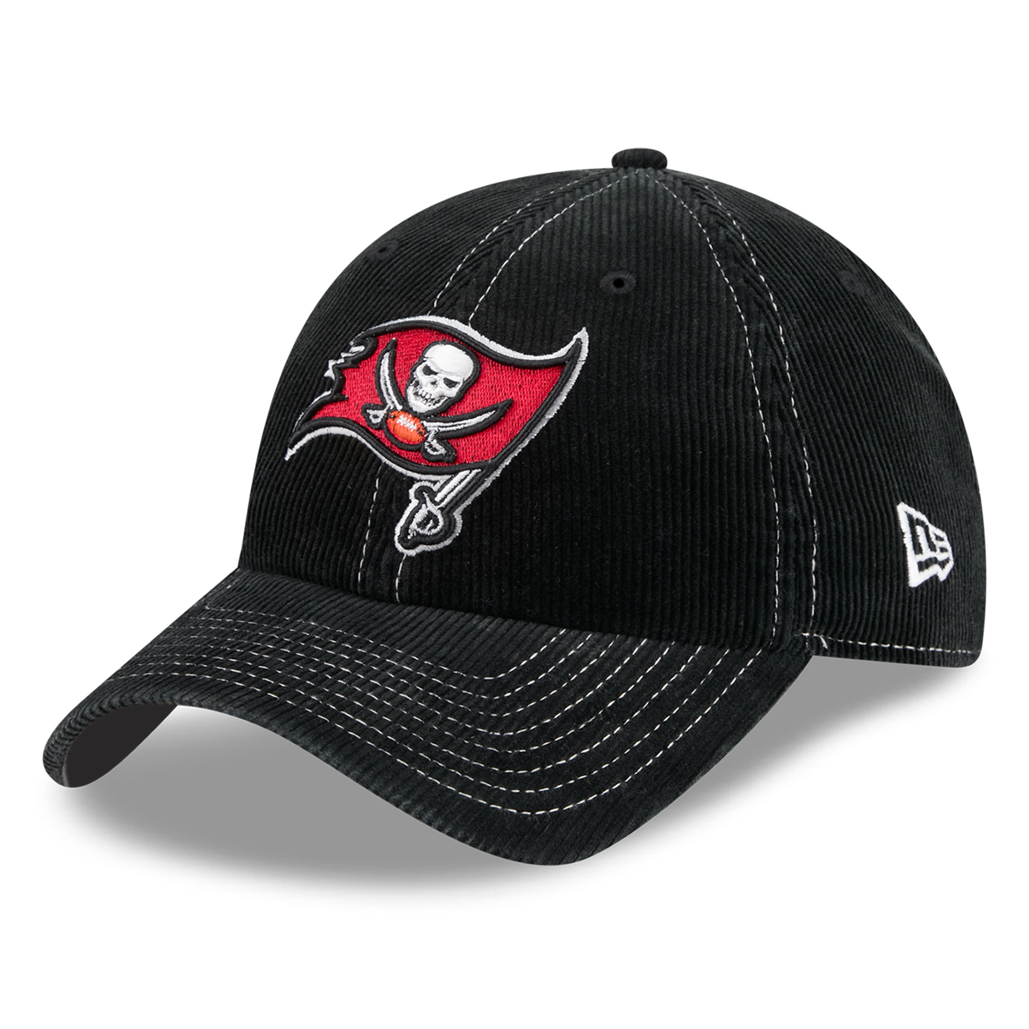 Men's New Era Black Tampa Bay Buccaneers Corduroy Casual Classic Adjustable Hat