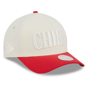 Women's New Era Cream/Red Kansas City Chiefs Tonal A-Frame 9FORTY Adjustable Hat