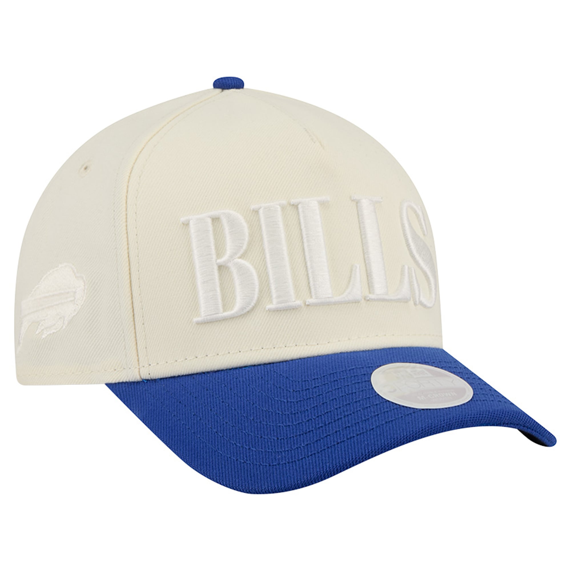 Women's New Era Cream/Royal Buffalo Bills Tonal A-Frame 9FORTY Adjustable Hat