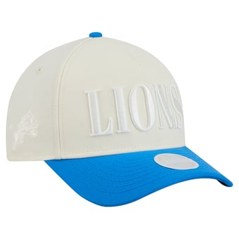 Women's New Era Cream/Blue Detroit Lions Tonal A-Frame 9FORTY Adjustable Hat
