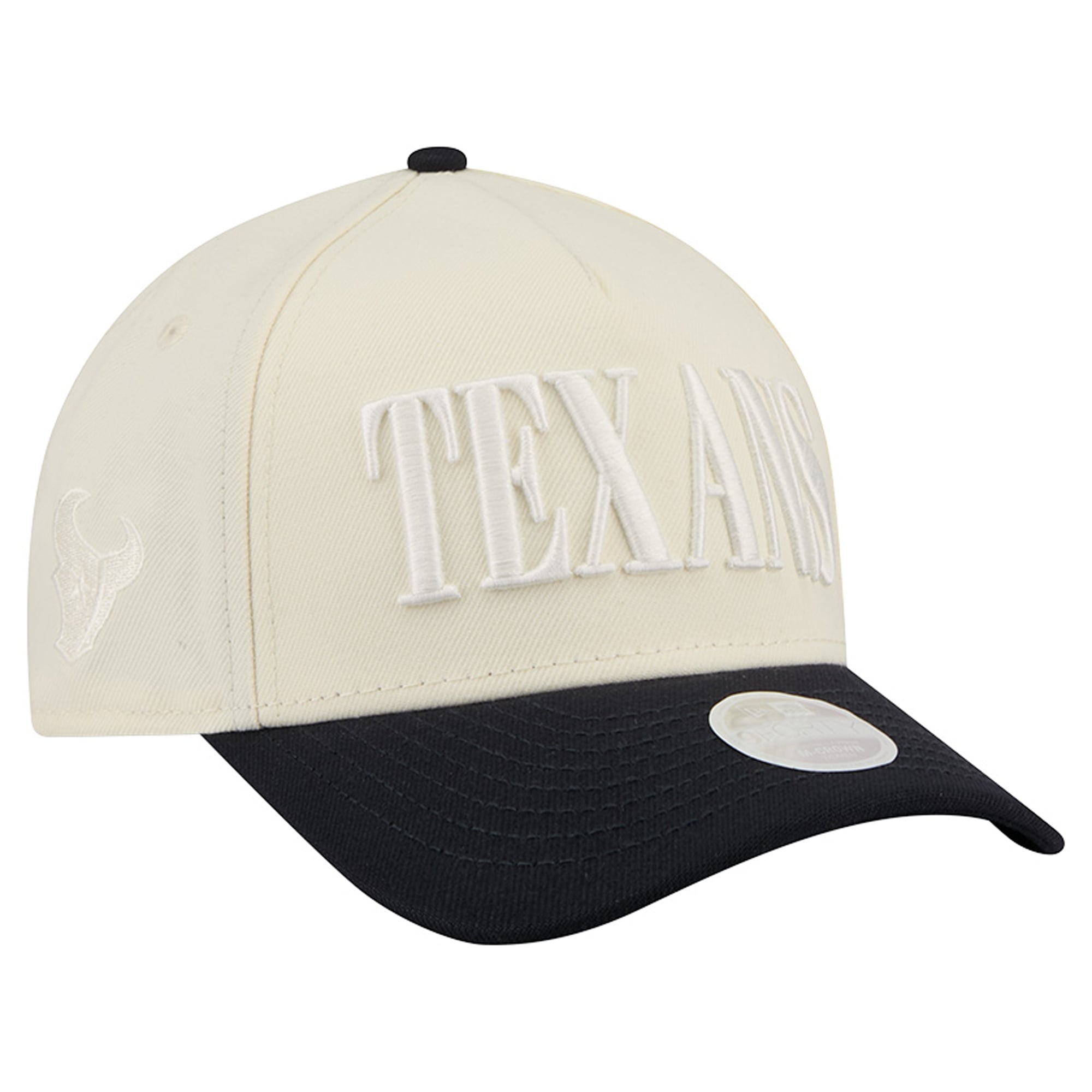 Women's New Era Cream/Navy Houston Texans Tonal A-Frame 9FORTY Adjustable Hat