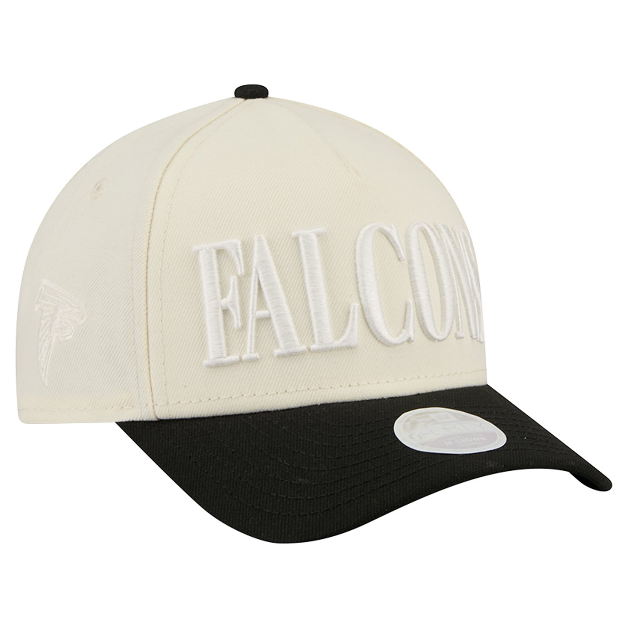 Women's New Era Cream/Black Atlanta Falcons Tonal A-Frame 9FORTY Adjustable Hat
