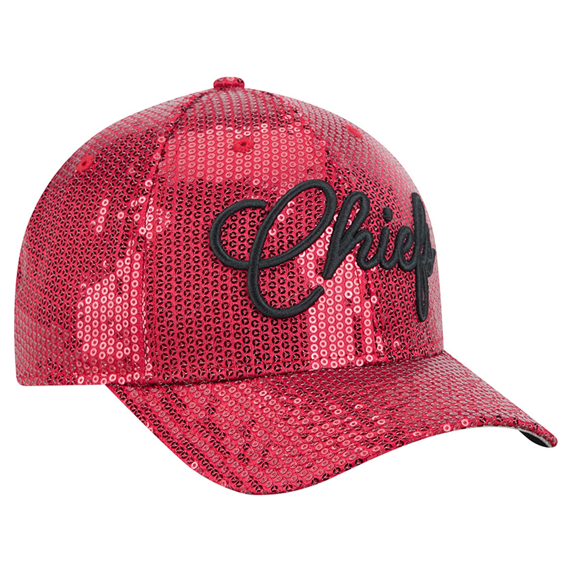 Women's New Era Red Kansas City Chiefs Sequin Script 9FORTY Adjustable Hat