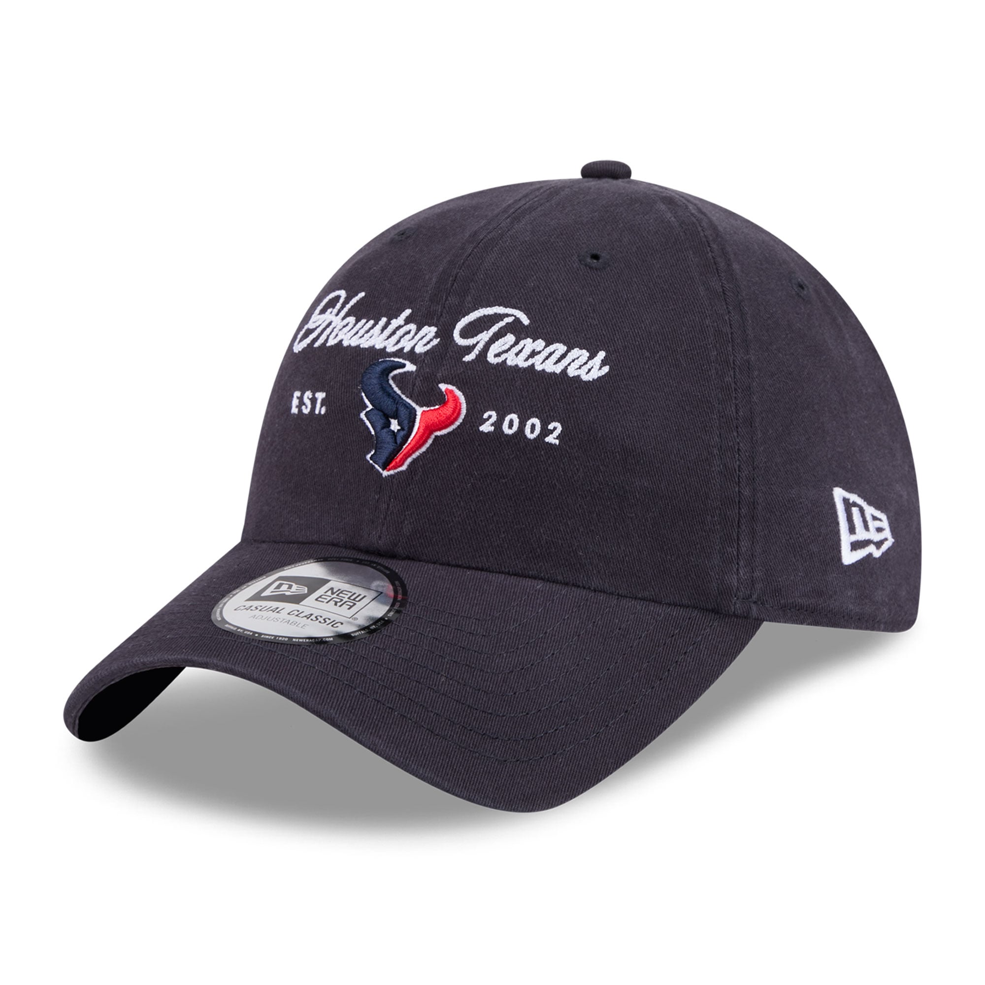 Women's New Era Navy Houston Texans Script Casual Classic Adjustable Hat