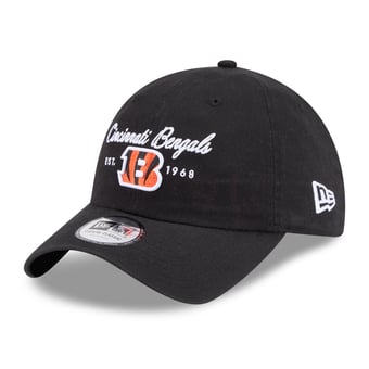 Women's New Era Black Cincinnati Bengals Script Casual Classic Adjustable Hat