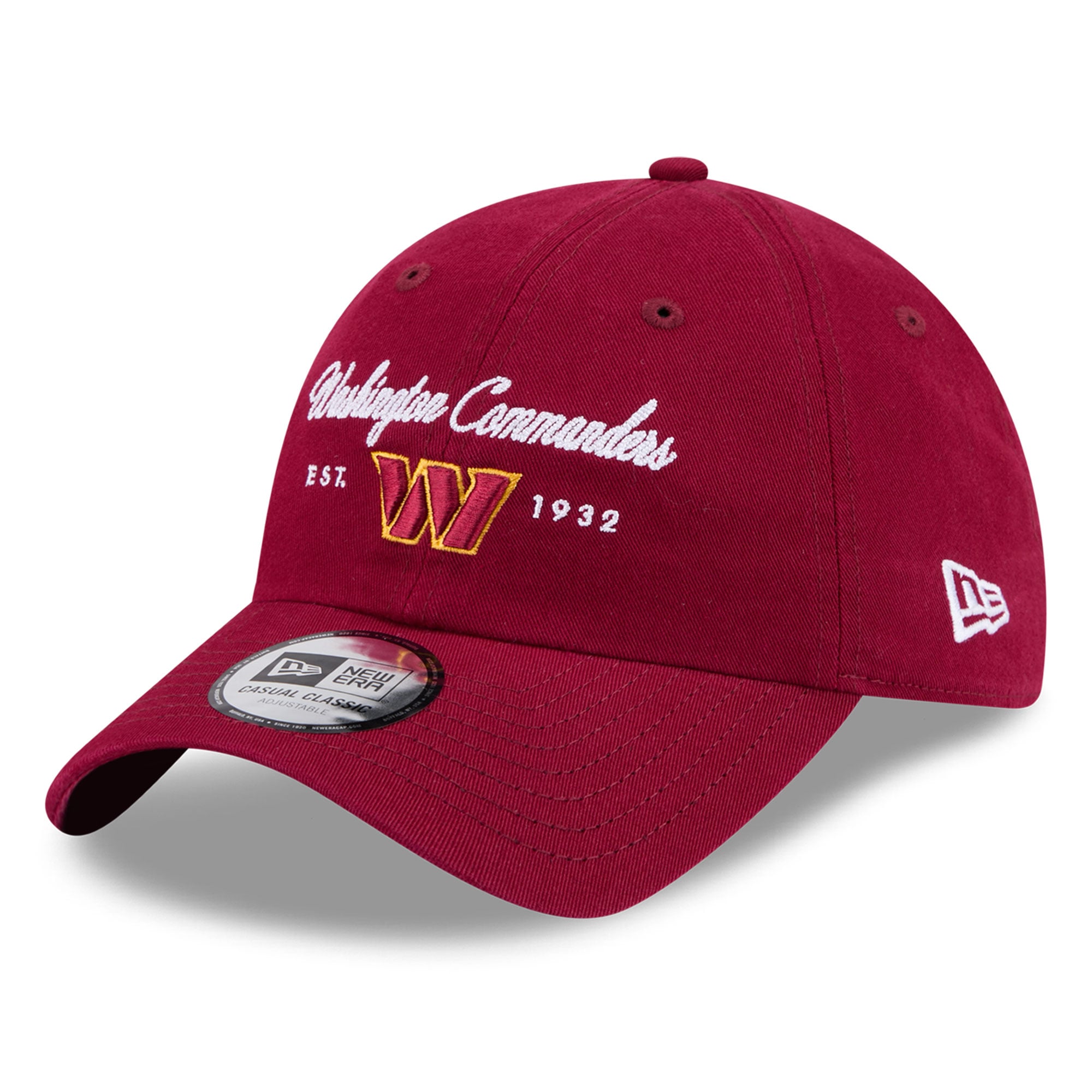 Women's New Era Burgundy Washington Commanders Script Casual Classic Adjustable Hat