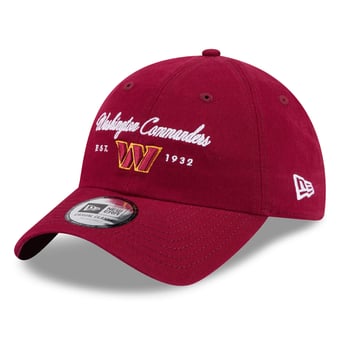 Women's New Era Burgundy Washington Commanders Script Casual Classic Adjustable Hat