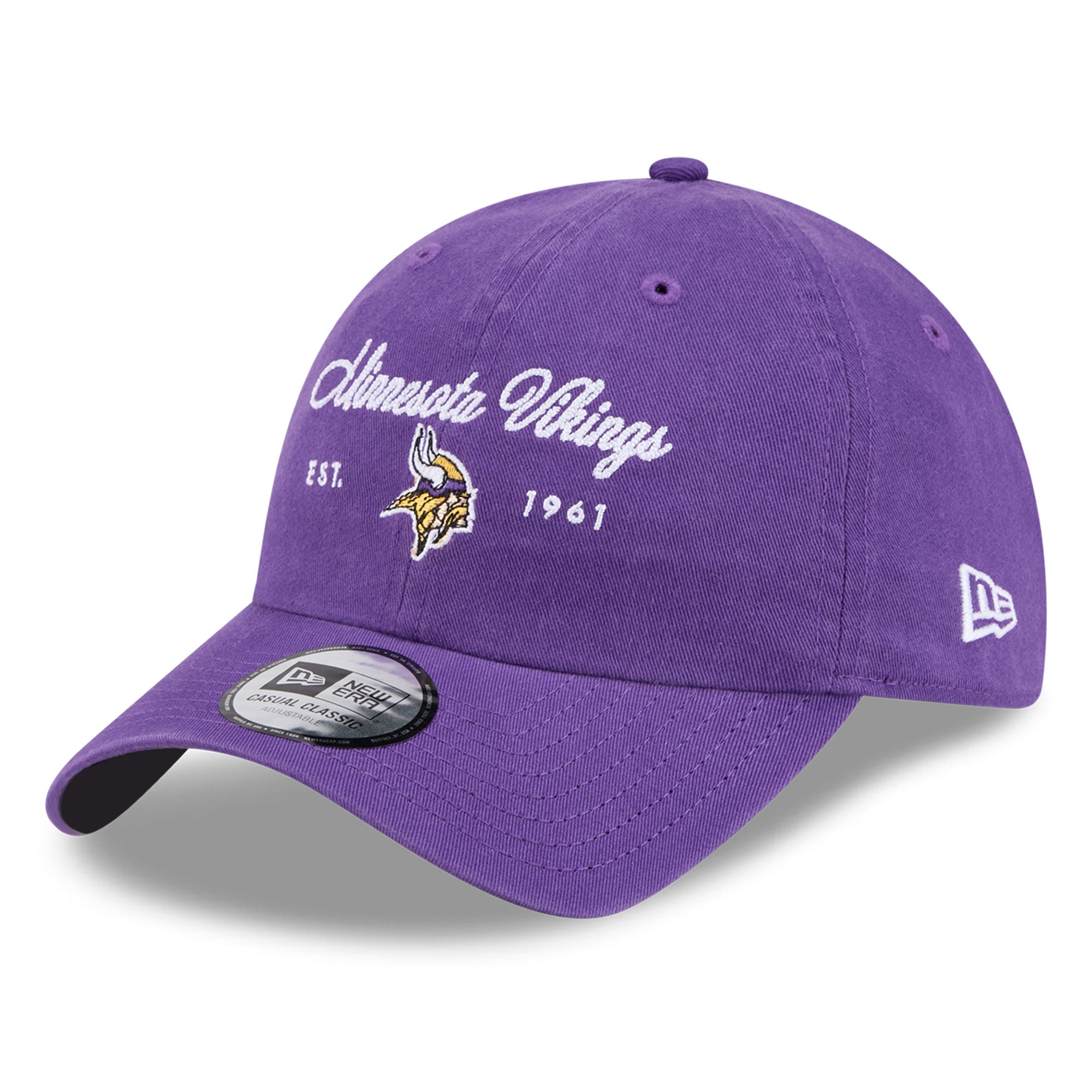 Women's New Era Purple Minnesota Vikings Script Casual Classic Adjustable Hat