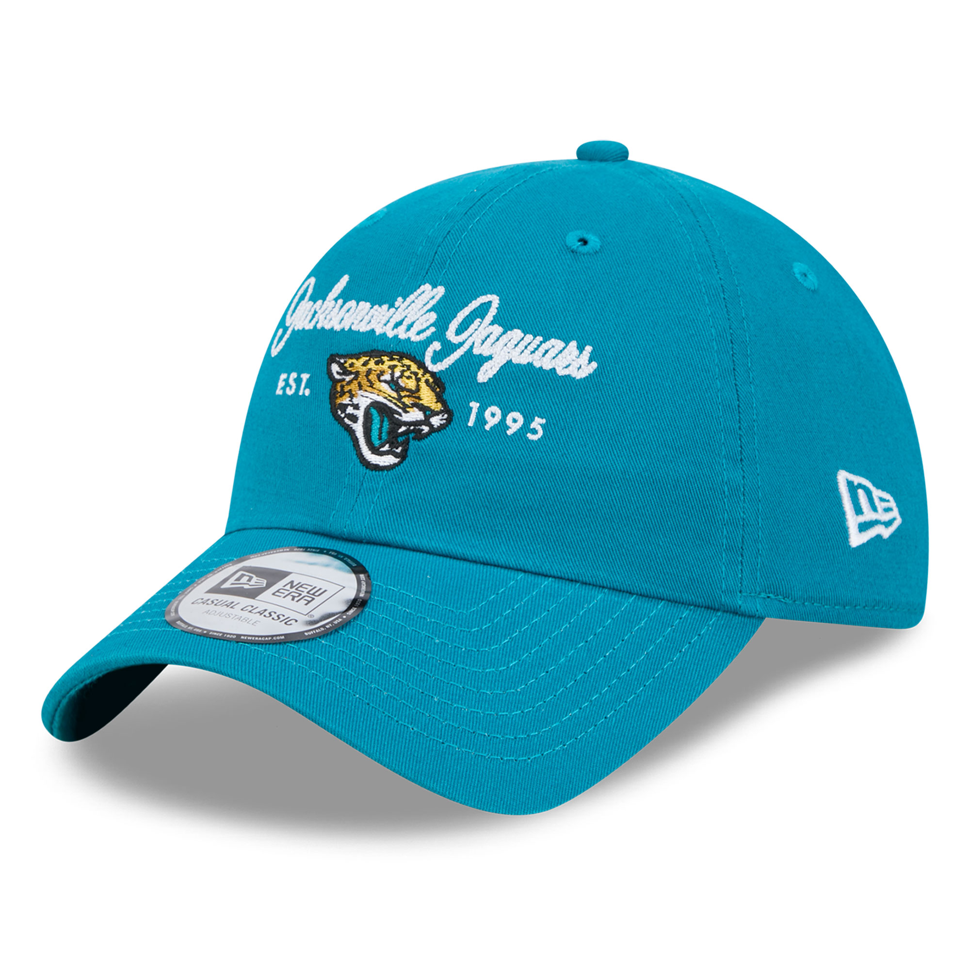 Women's New Era Teal Jacksonville Jaguars Script Casual Classic Adjustable Hat