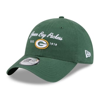 Women's New Era Green Green Bay Packers Script Casual Classic Adjustable Hat