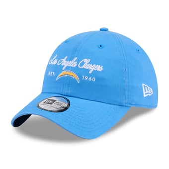 Women's New Era Powder Blue Los Angeles Chargers Script Casual Classic Adjustable Hat