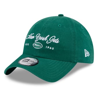 Women's New Era Green New York Jets Script Casual Classic Adjustable Hat