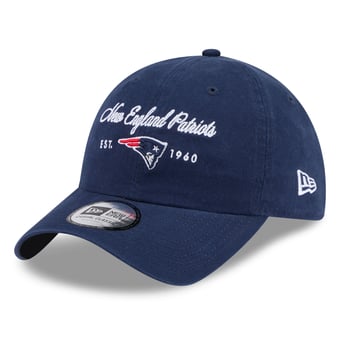 Women's New Era Navy New England Patriots Script Casual Classic Adjustable Hat