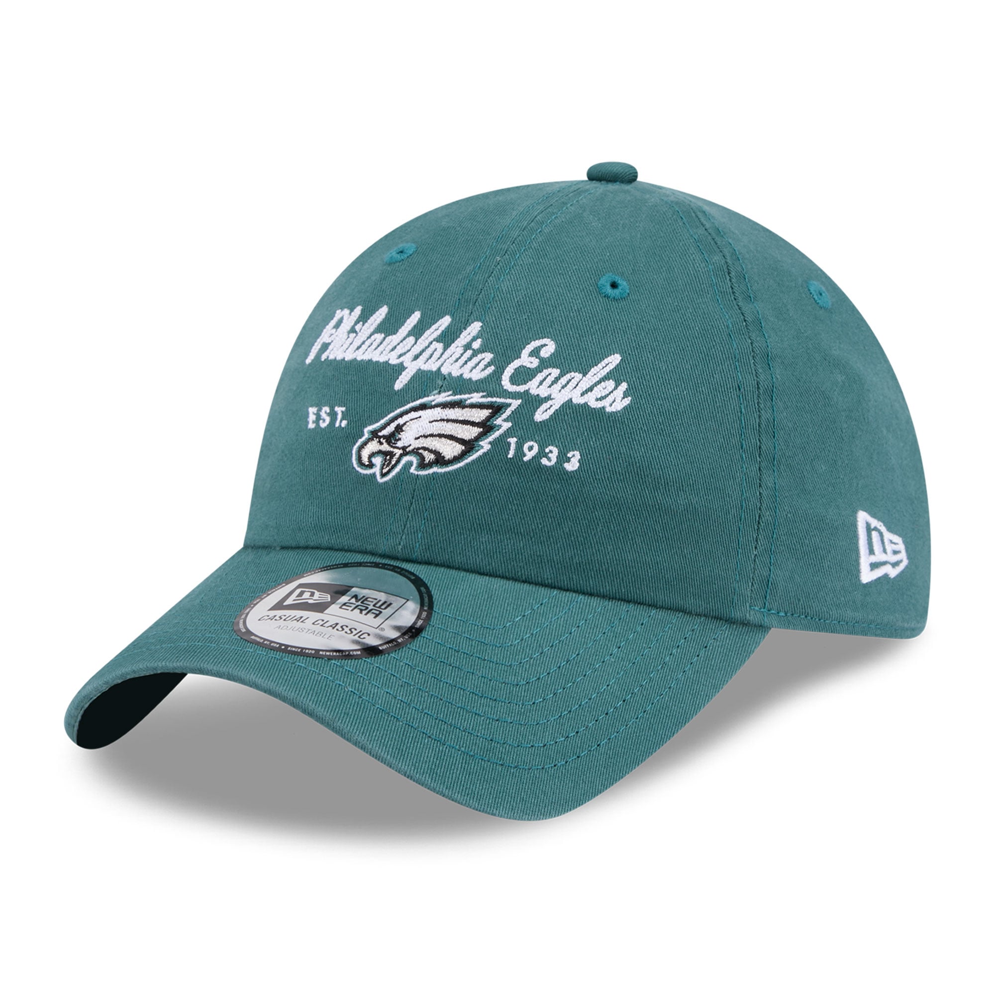 Women's New Era Midnight Green Philadelphia Eagles Script Casual Classic Adjustable Hat