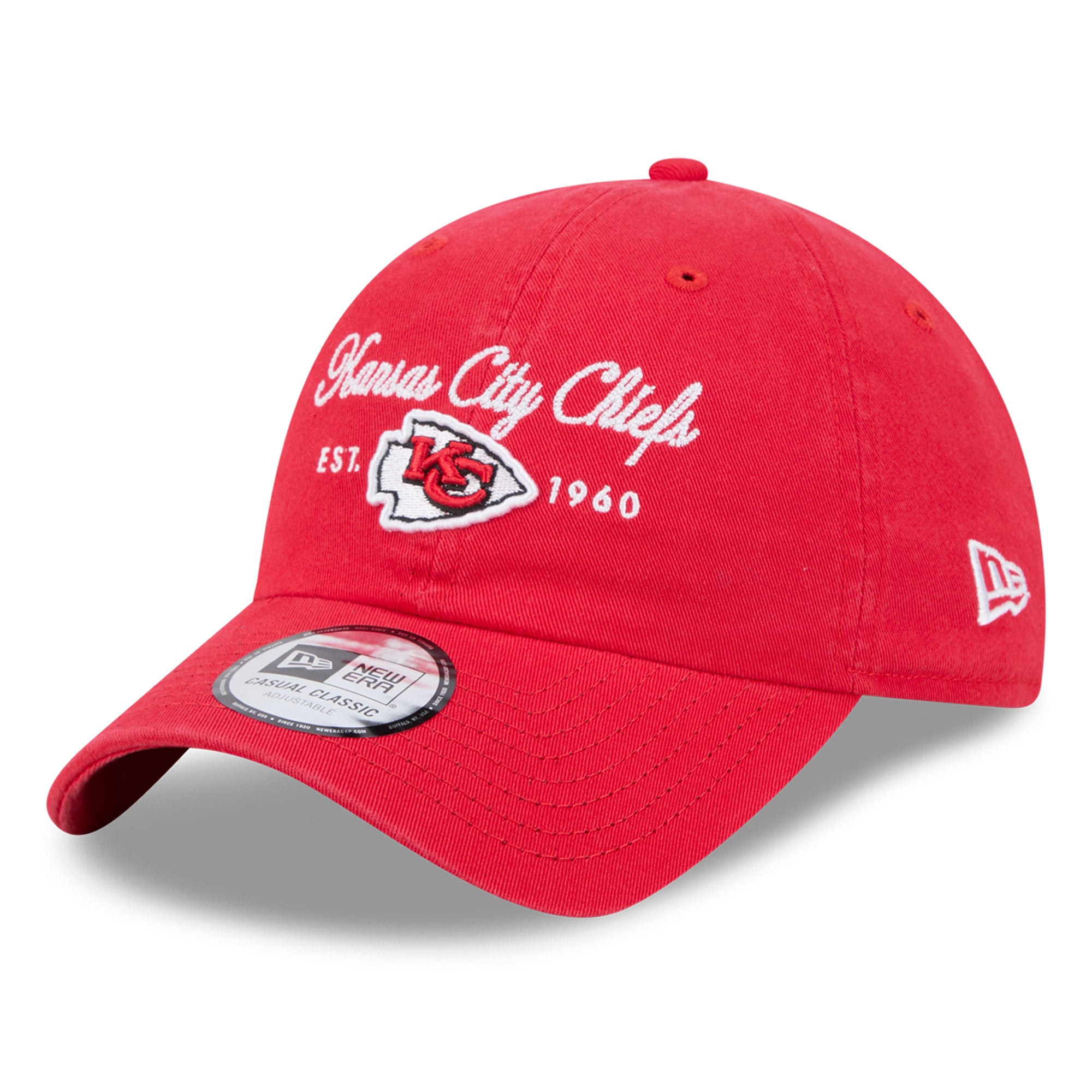 Women's New Era Red Kansas City Chiefs Script Casual Classic Adjustable Hat