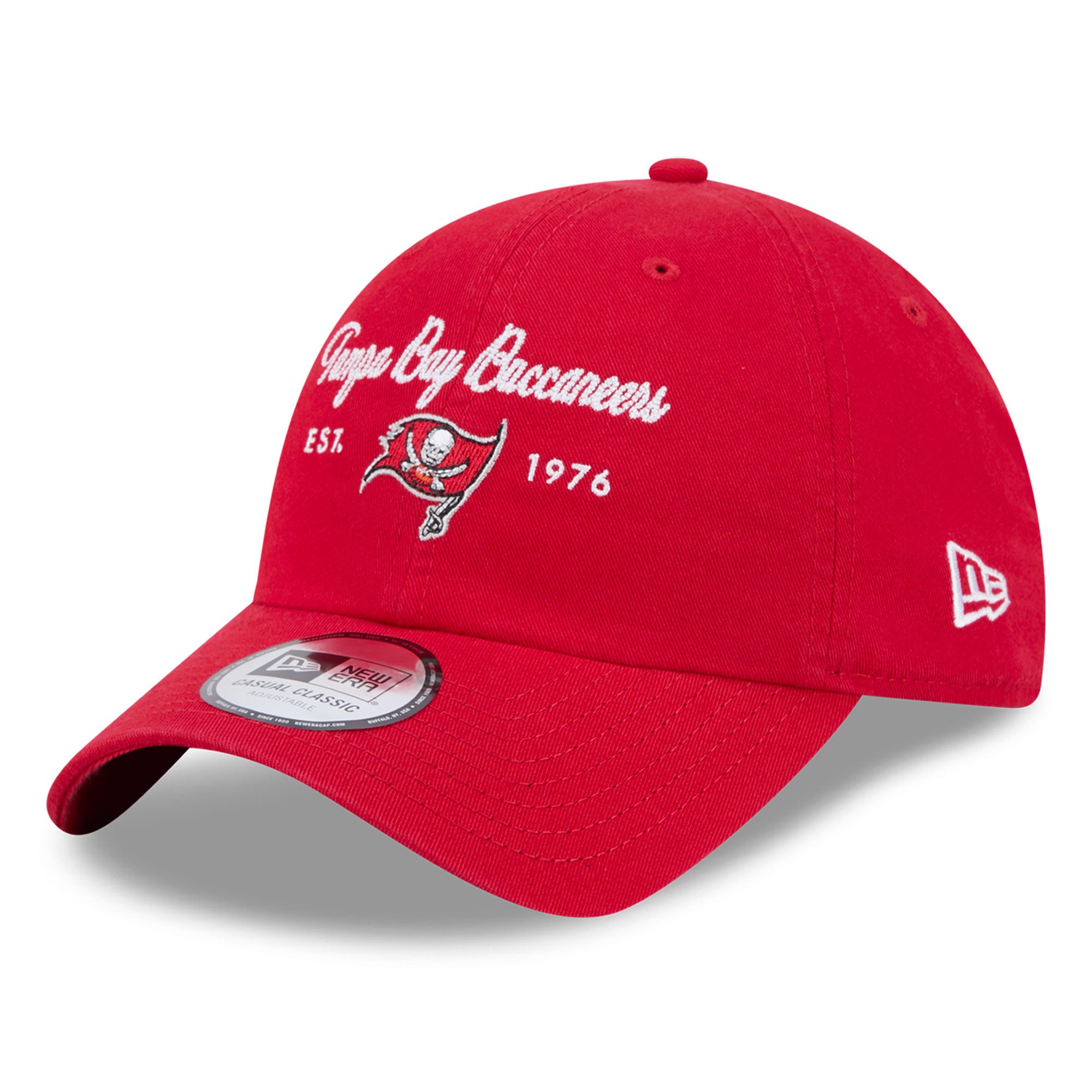 Women's New Era Red Tampa Bay Buccaneers Script Casual Classic Adjustable Hat