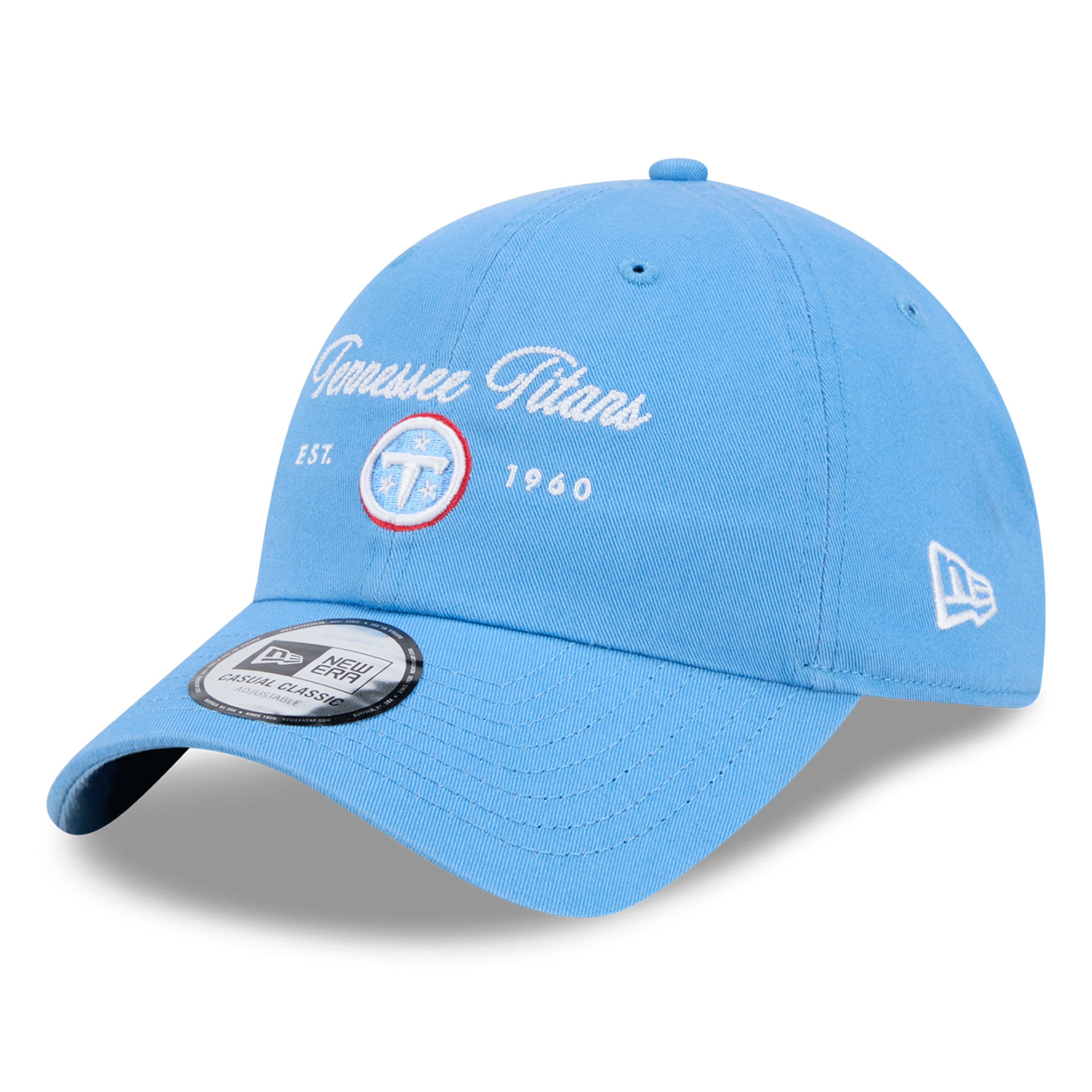 Women's New Era Light Blue Tennessee Titans Script Casual Classic Adjustable Hat