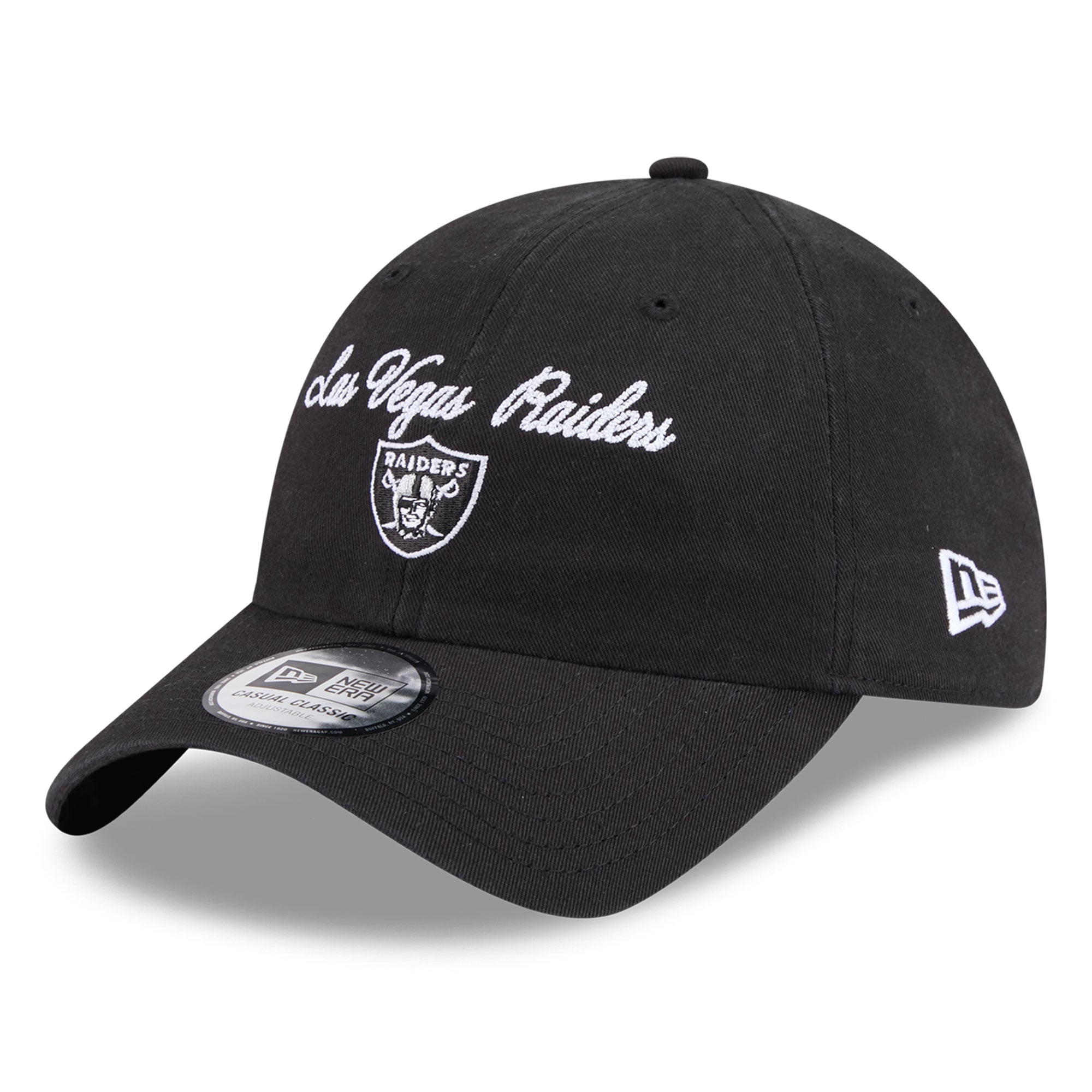 Women's New Era Black Las Vegas Raiders Script Casual Classic Adjustable Hat
