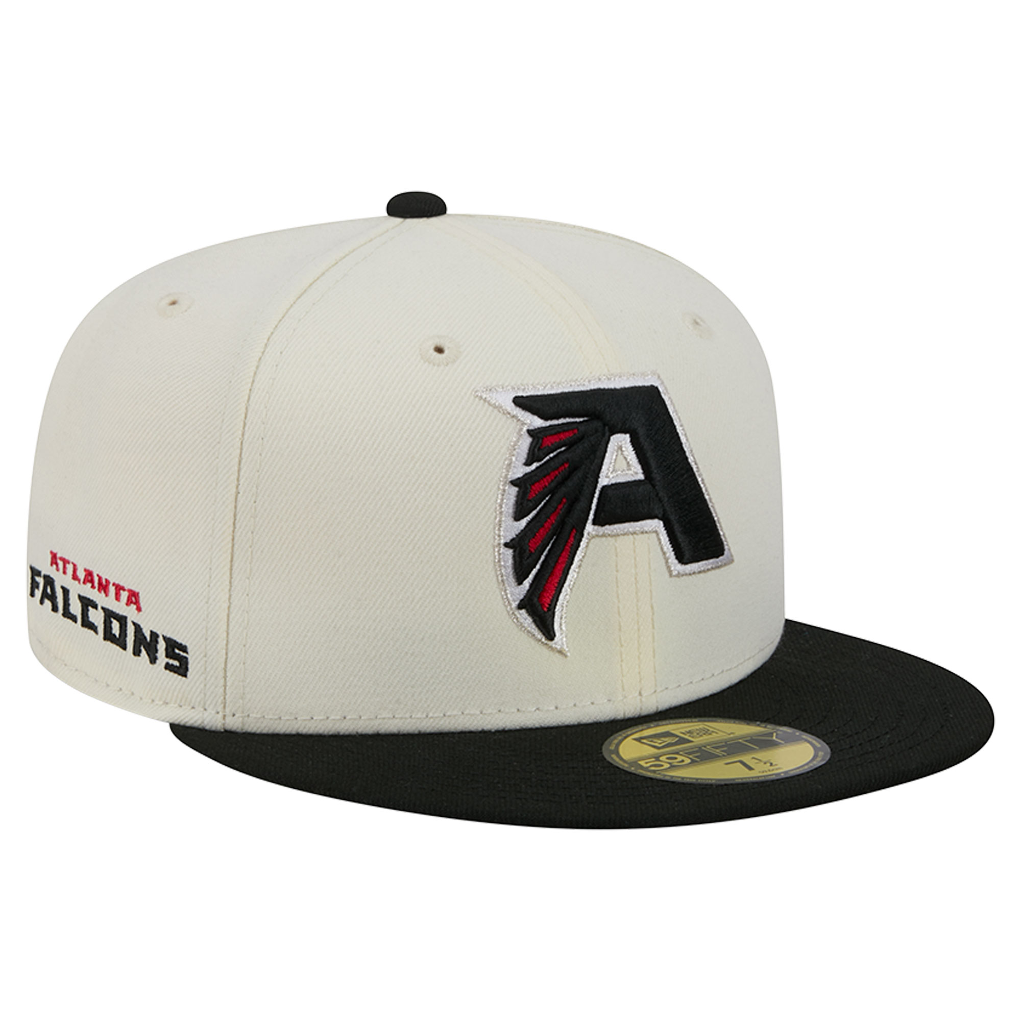 Men's New Era Cream/Black Atlanta Falcons Deceptor 59FIFTY Fitted Hat