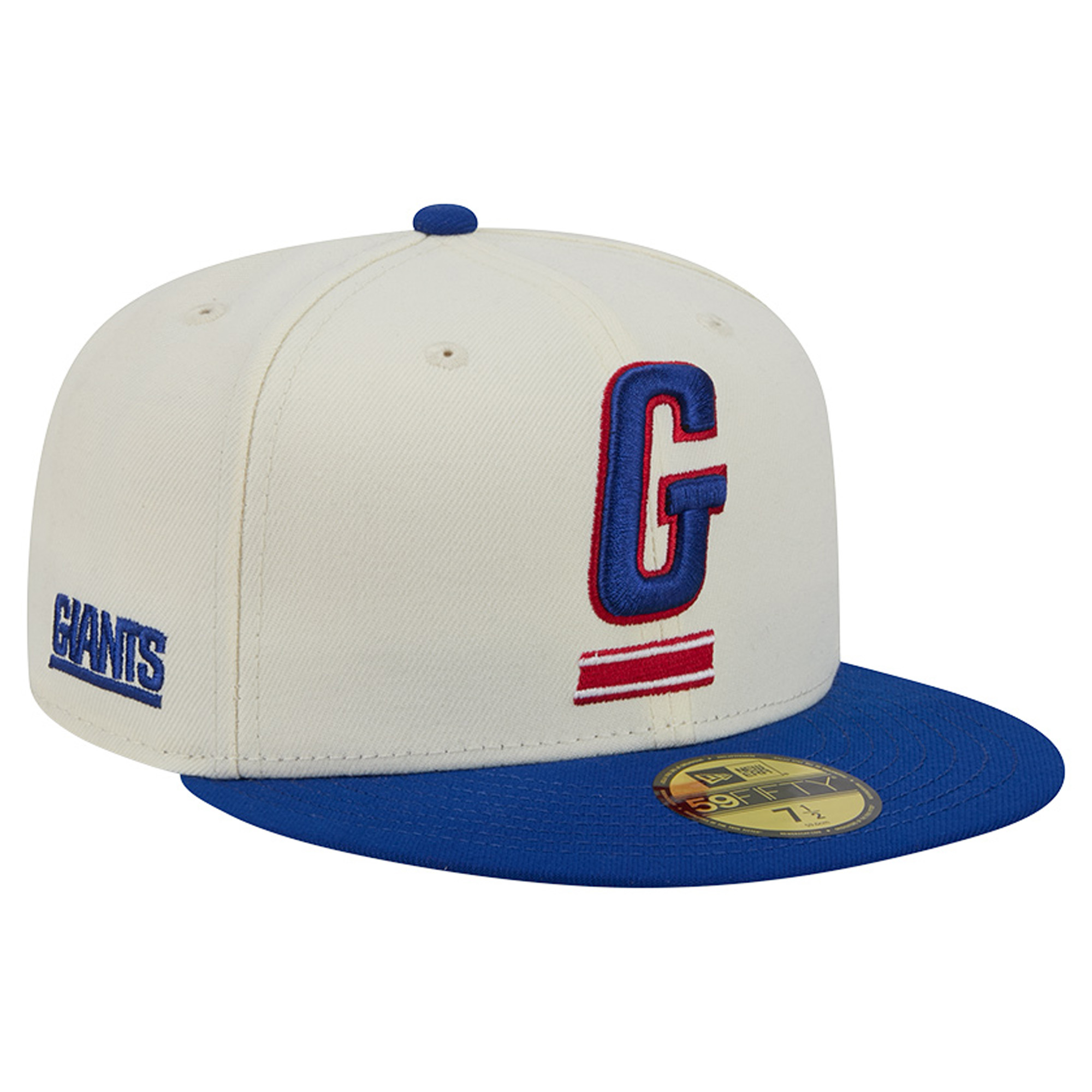 Men's New Era Cream/Royal New York Giants Deceptor 59FIFTY Fitted Hat