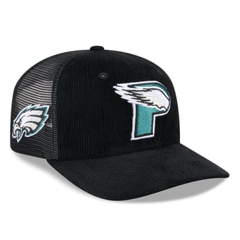 Men's New Era Black Philadelphia Eagles Deceptor 9SEVENTY Adjustable Hat