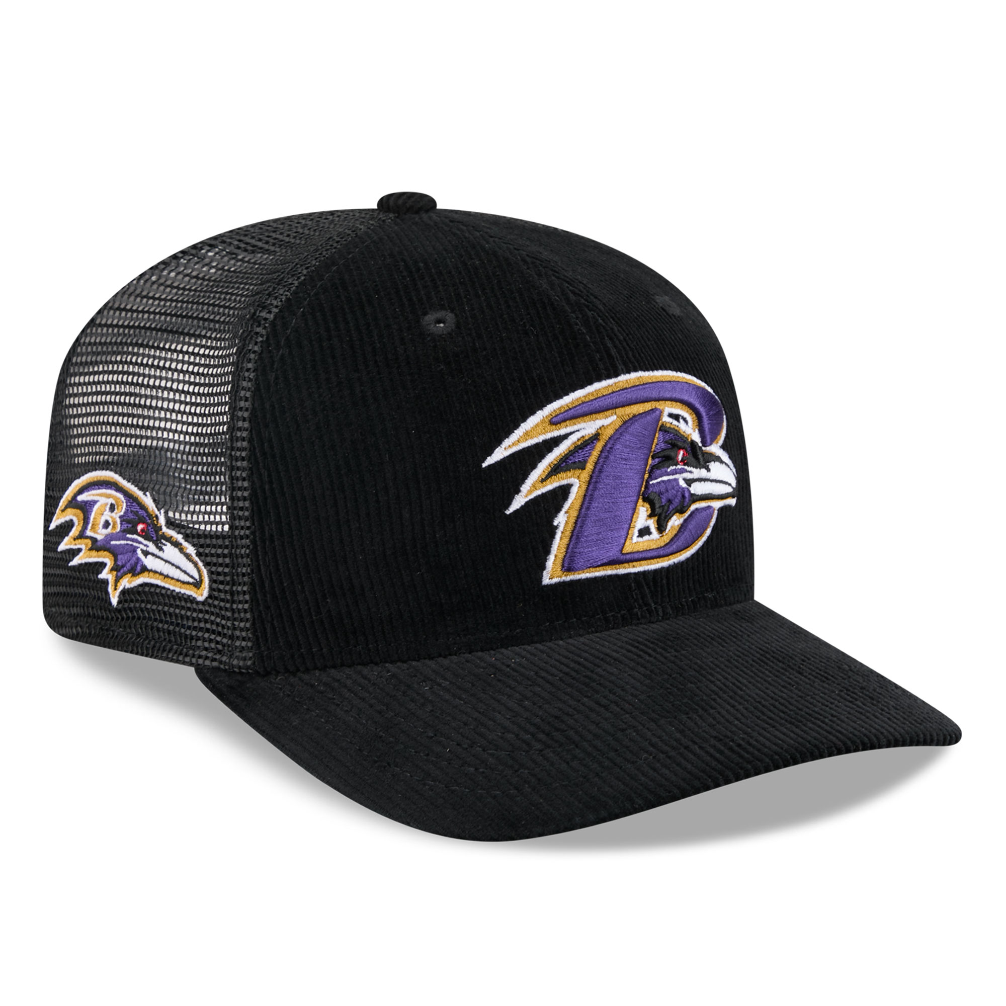 Men's New Era Black Baltimore Ravens Deceptor 9SEVENTY Adjustable Hat