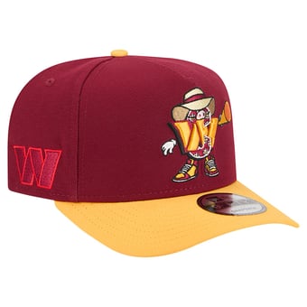 Men's New Era Burgundy/Gold Washington Commanders Cartoon A-Frame 9FIFTY Snapback