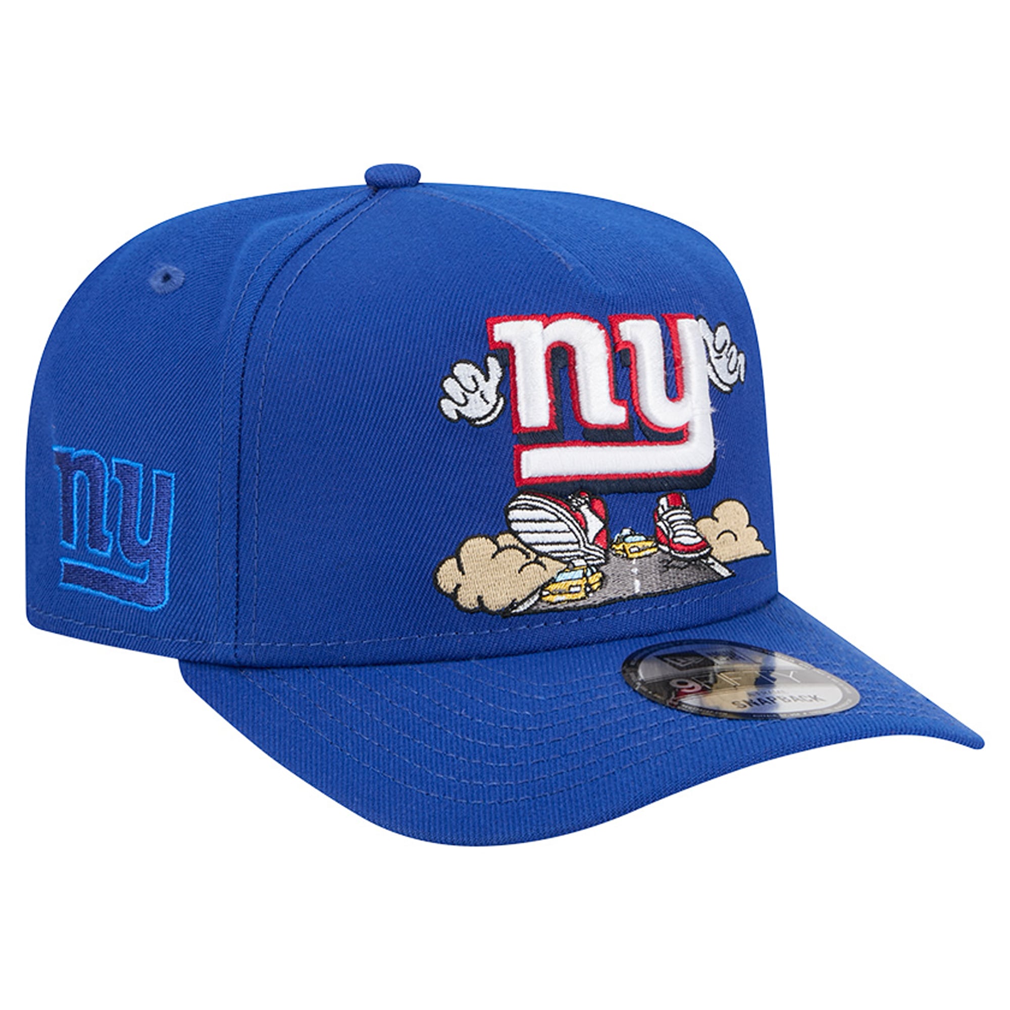 Men's New Era Royal New York Giants Cartoon A-Frame 9FIFTY Snapback