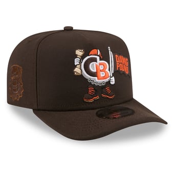 Men's New Era Brown Cleveland Browns Cartoon A-Frame 9FIFTY Snapback