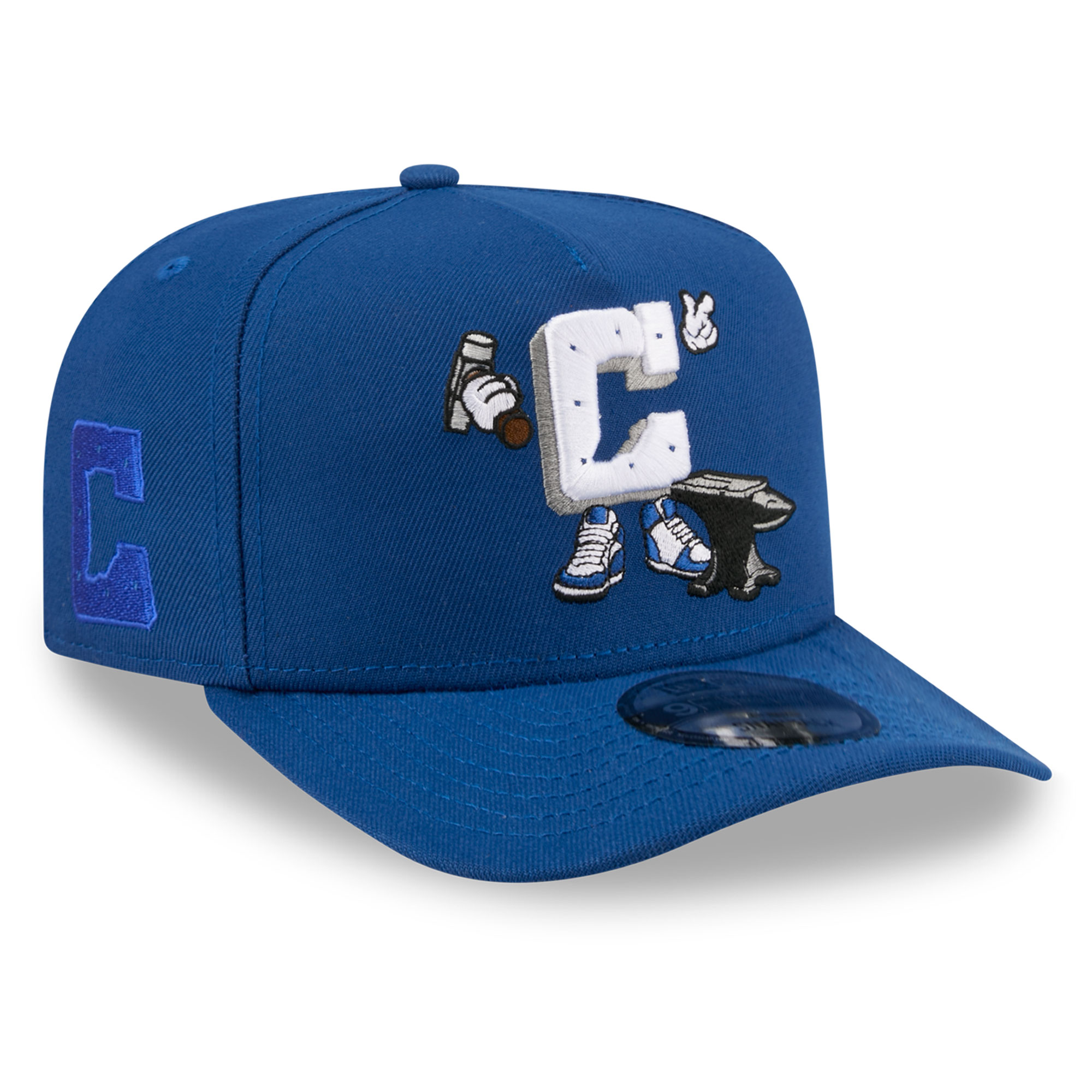 Men's New Era Royal Indianapolis Colts Cartoon A-Frame 9FIFTY Snapback Hat