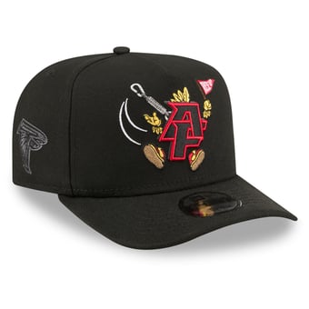 Men's New Era Black Atlanta Falcons Cartoon A-Frame 9FIFTY Snapback