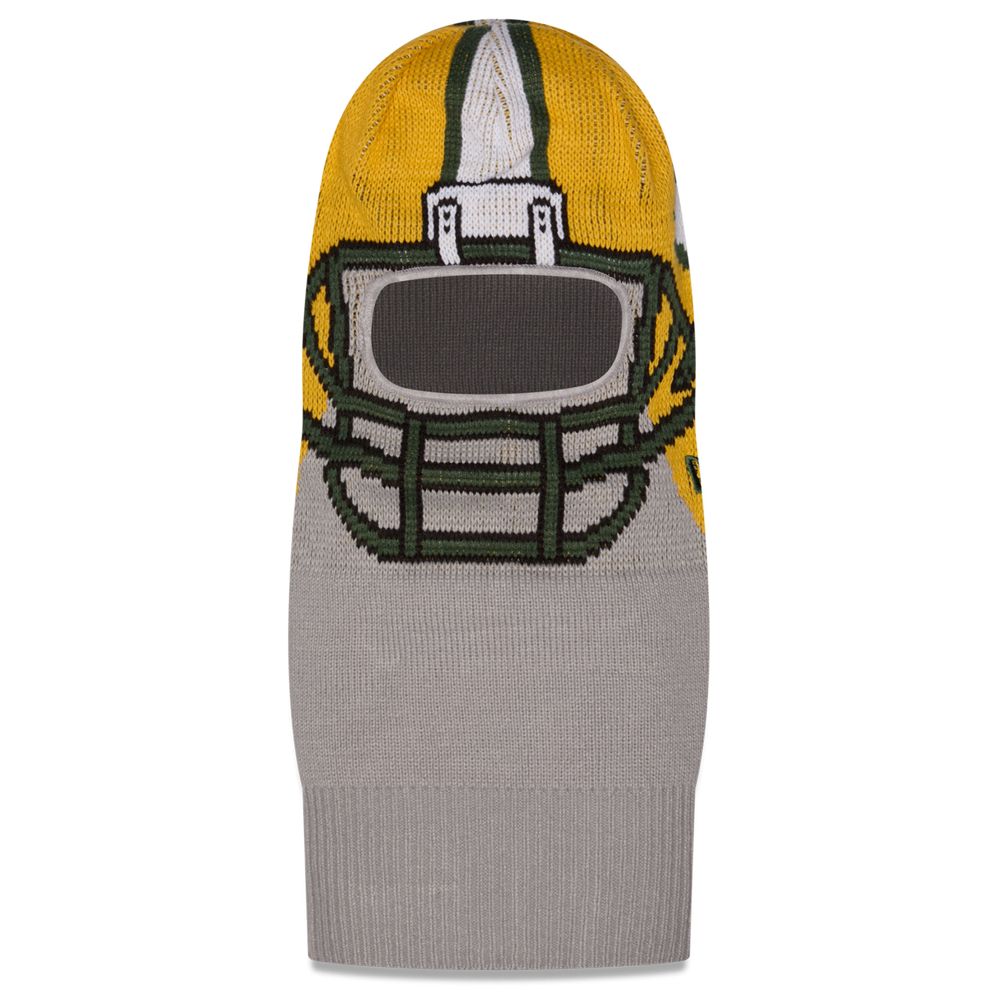 Men's New Era Gray Green Bay Packers Helmet Knit Balaclava